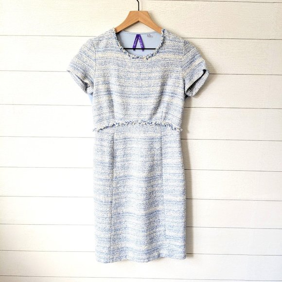 Seraphine Dresses & Skirts - Seraphine Blue Tweed Maternity Dress 4